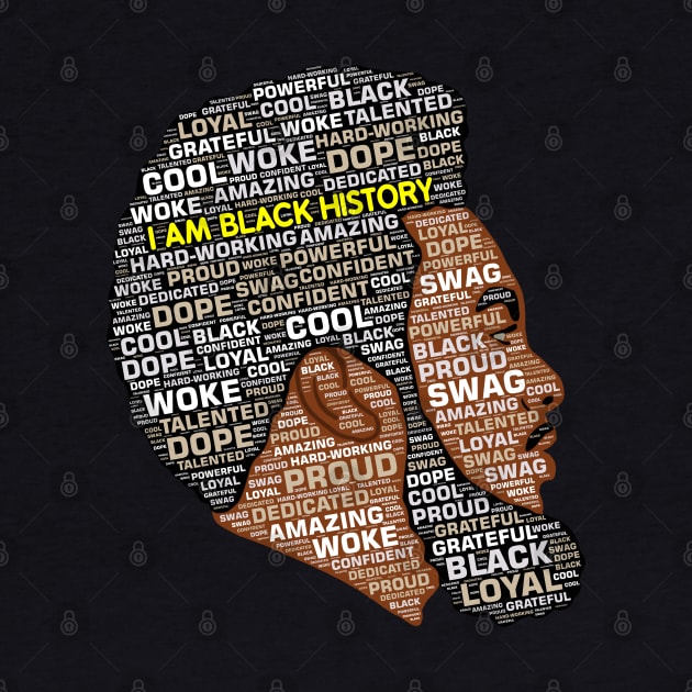 I Am Black History Black Man by blackartmattersshop